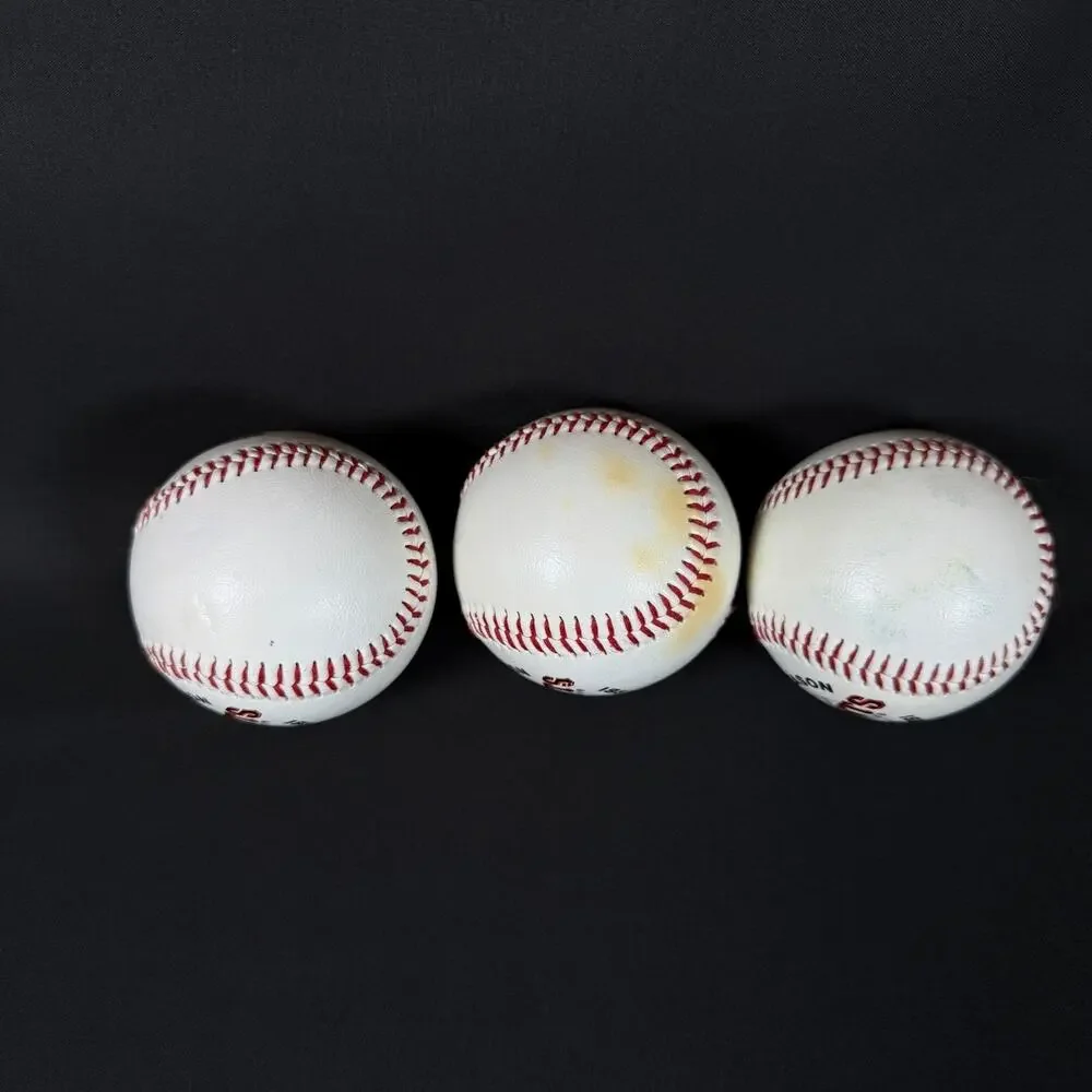 Lot of 3 Vintage ball 1997 J.T Show,Barry Bons,Jeff Kent Baseballs Giants MLB